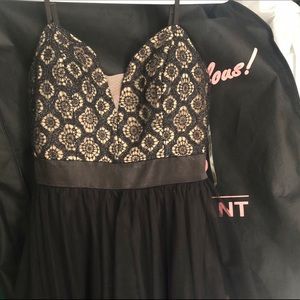 Black "Starry night" homecoming/prom dress